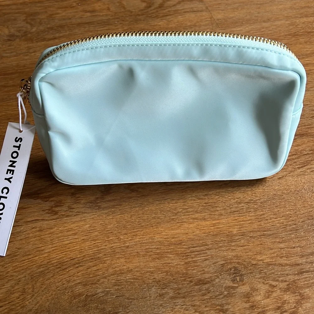 NWT Stoney Clover Lane classic small pouch in sky blue